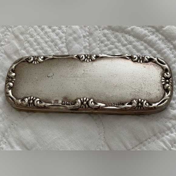 Antique Cut Crystal Trinket Box with Sterling Lid, UK - Picture 11 of 16